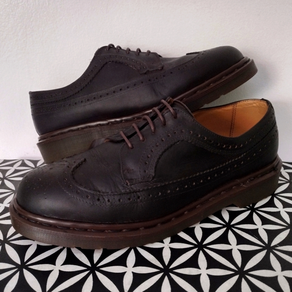 Vtg Dr Martens Leather Brogue Wingtips